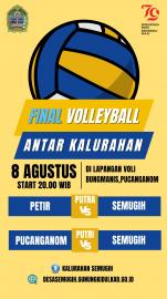 SAKSIKAN FINAL VOLI PUTRA PUTRI KALURAHAN SEMUGIH